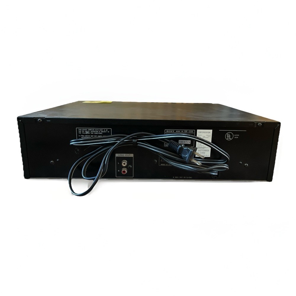 Sony CDP-C325 5 Disc CD Changer Carousel Automatic Disc System No Remote Tested