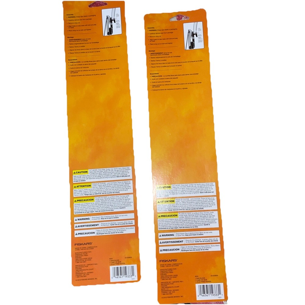 2 -Fiskars Pole Saw Blade Replacement Pruning Saws 15" Blade Model #9333