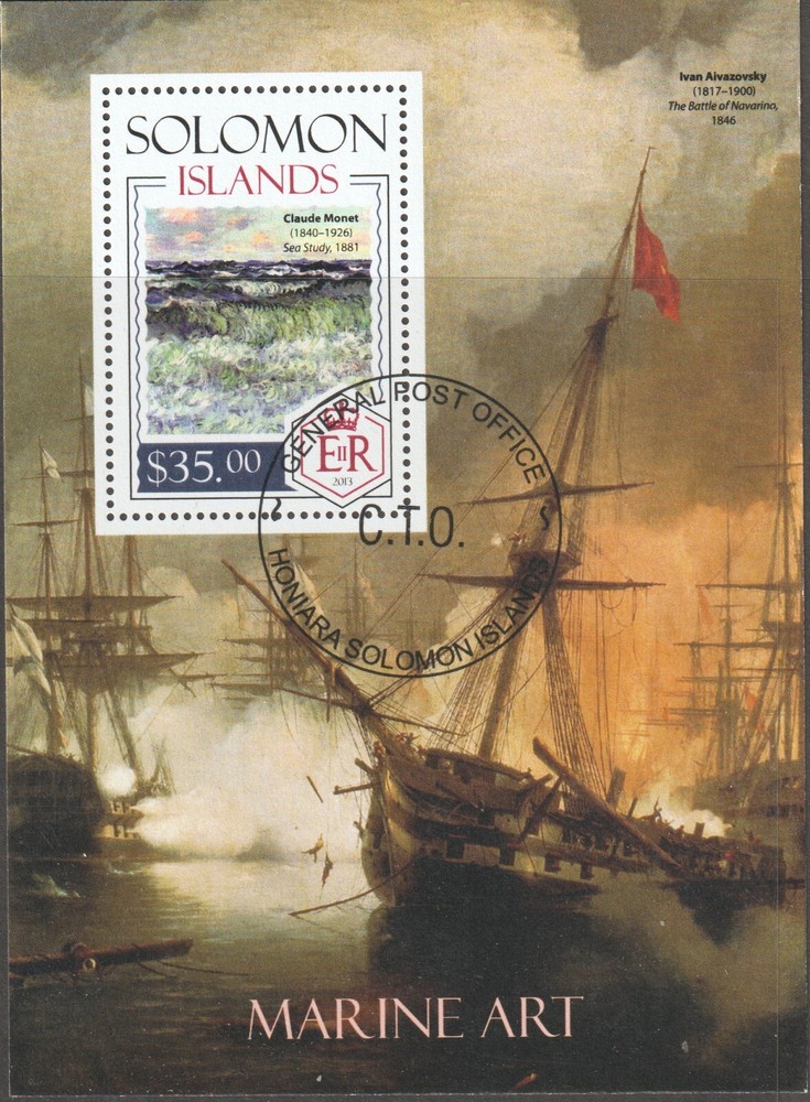 SOLOMON ISLANDS 2013 MARINE ART - SOUVENIR SHEETS