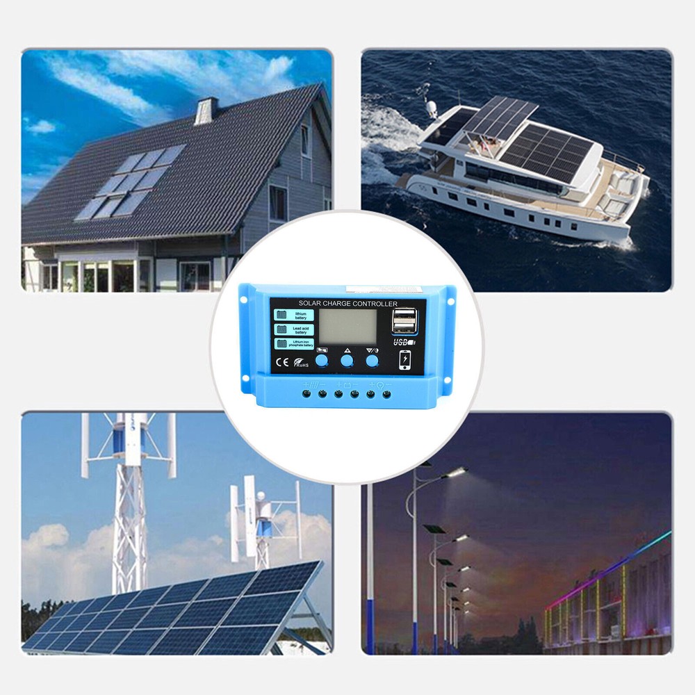 20A PWM Solar Charge Controller 12V 24V Regulator For 100W 200W Solar Panel L3
