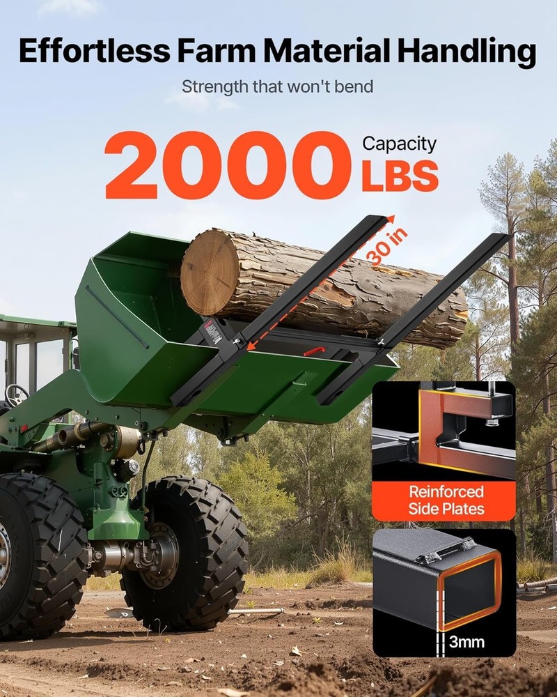 Efficient 43-Inch Pallet Forks with Strong Locking System for Material Handling