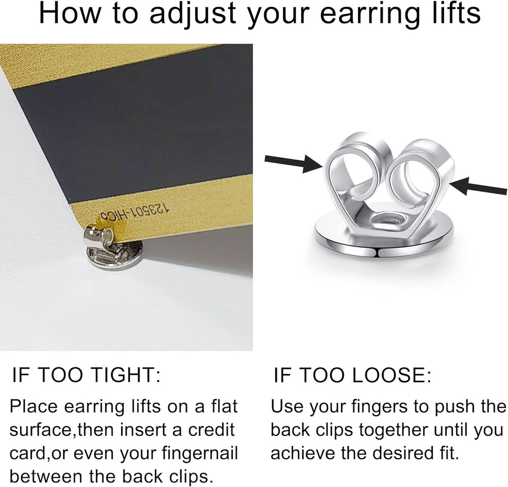 Sterling Silver Earring Backs for Studs Pierced Secure Flat Earrings Backs Repla