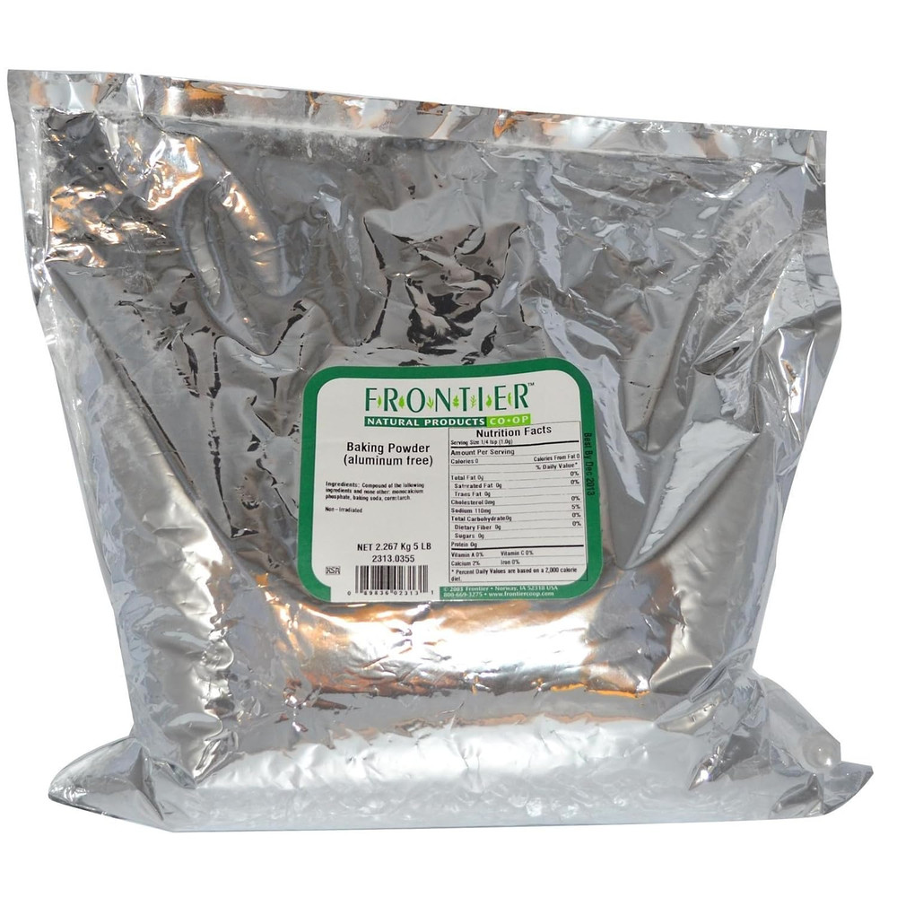 Frontier Herb Baking Powder Aluminum Free Bulk, 5 Pound