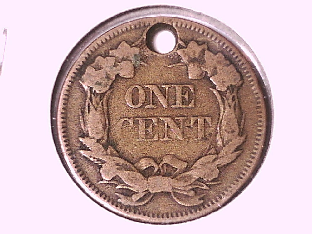 1857 Flying Eagle Cent Genuine Raw Ungraded 00624
