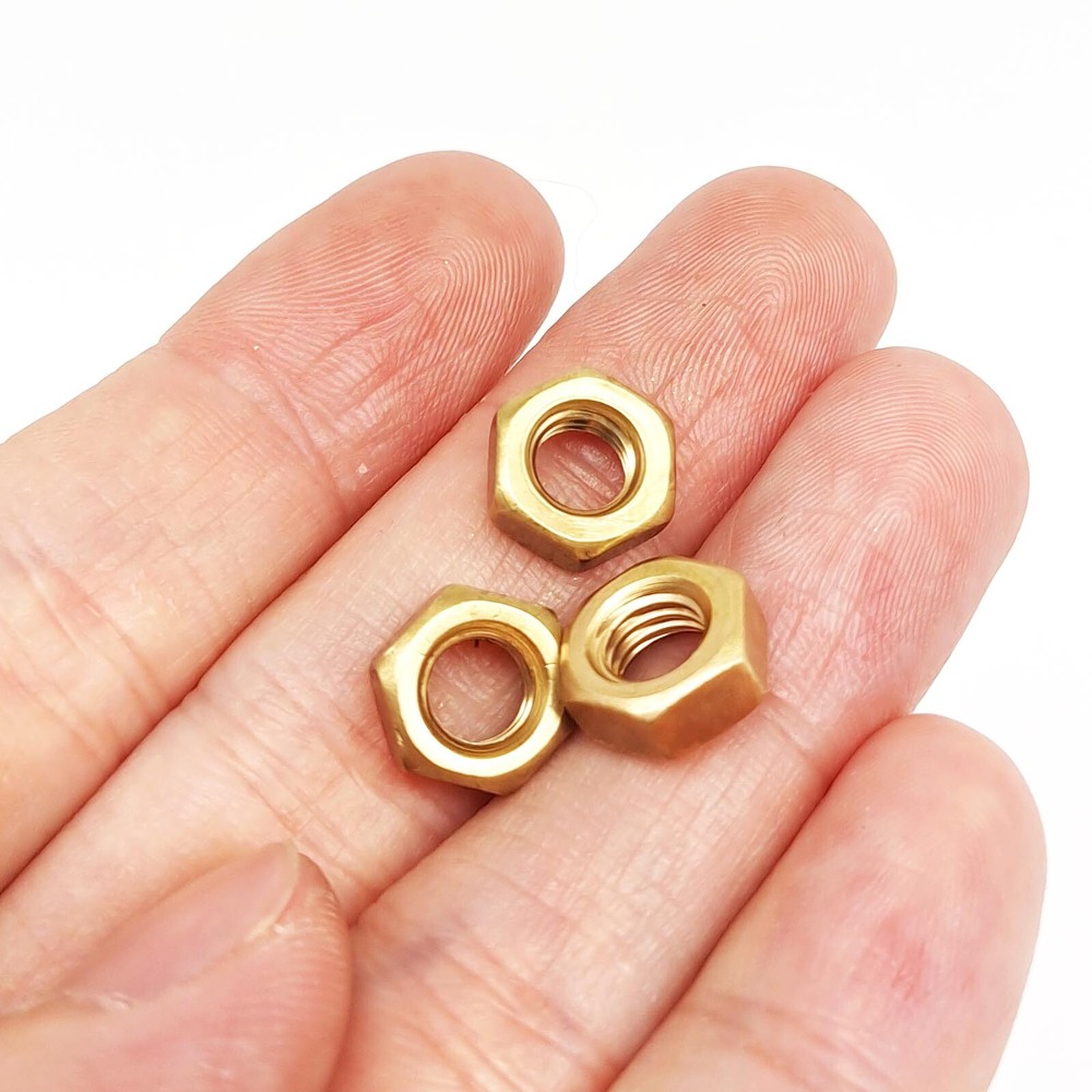 450pcs/box Mix M1.4-M6 Small Micro Hex Hexagon Nut Assortment Kit Solid Brass