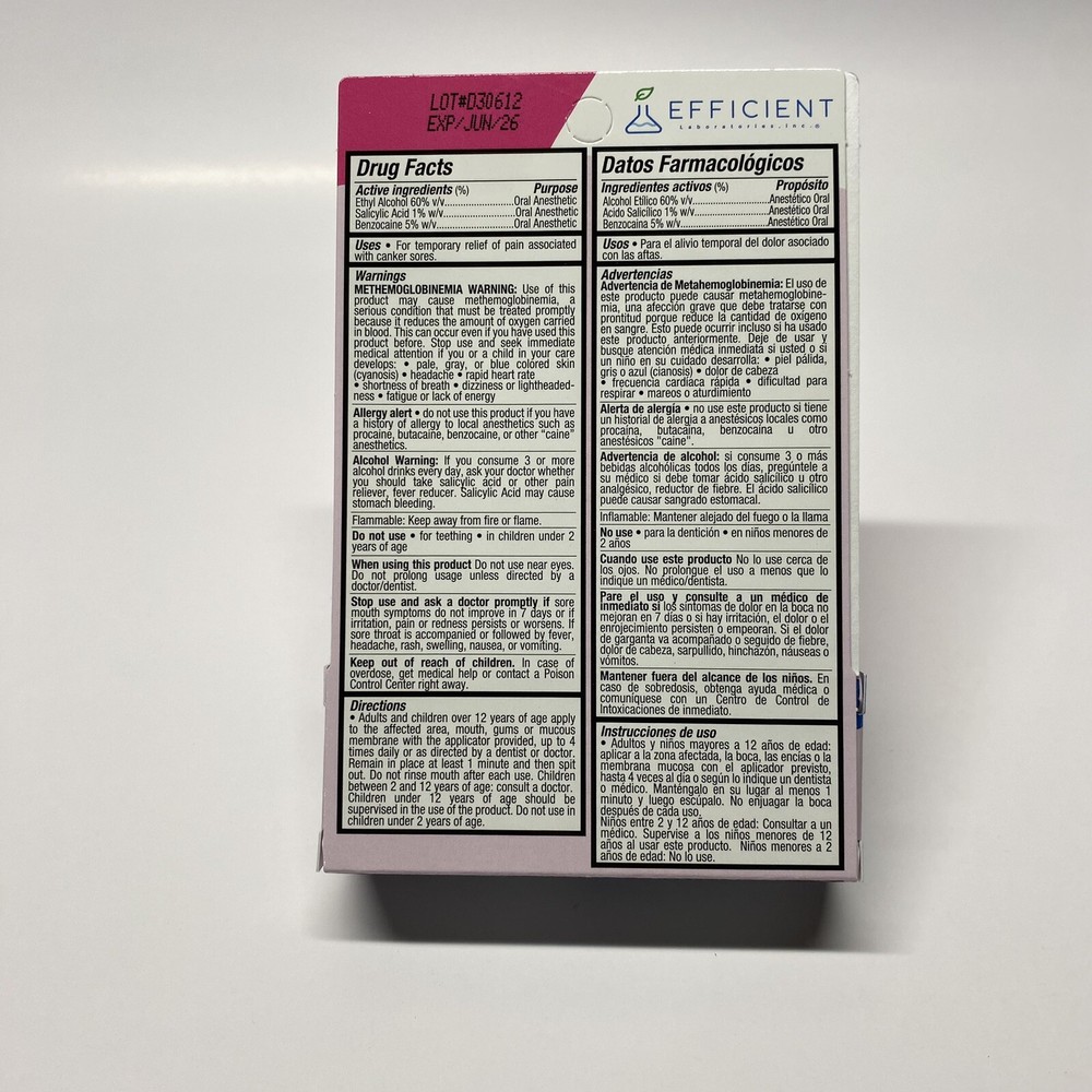 Finafta EFFICIENT234336 0.5 Oz.Oral Analgesic Liquid (2 Pack)