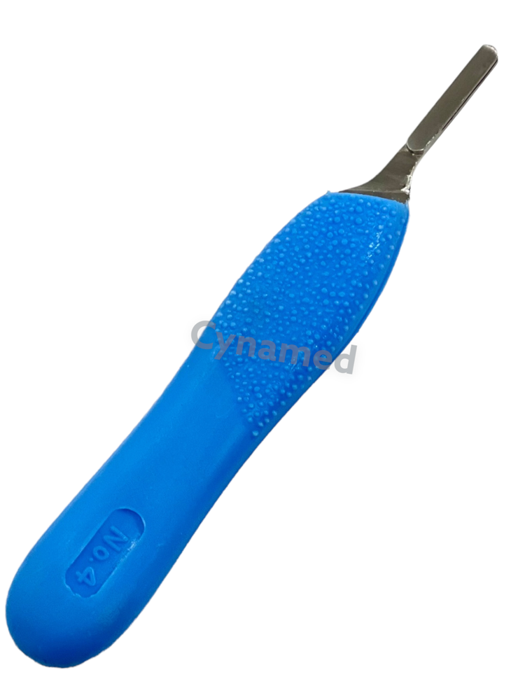 Plastic Scalpel Handle #4 (Blue) with Textured Grip for Easier Control (1 Piece)