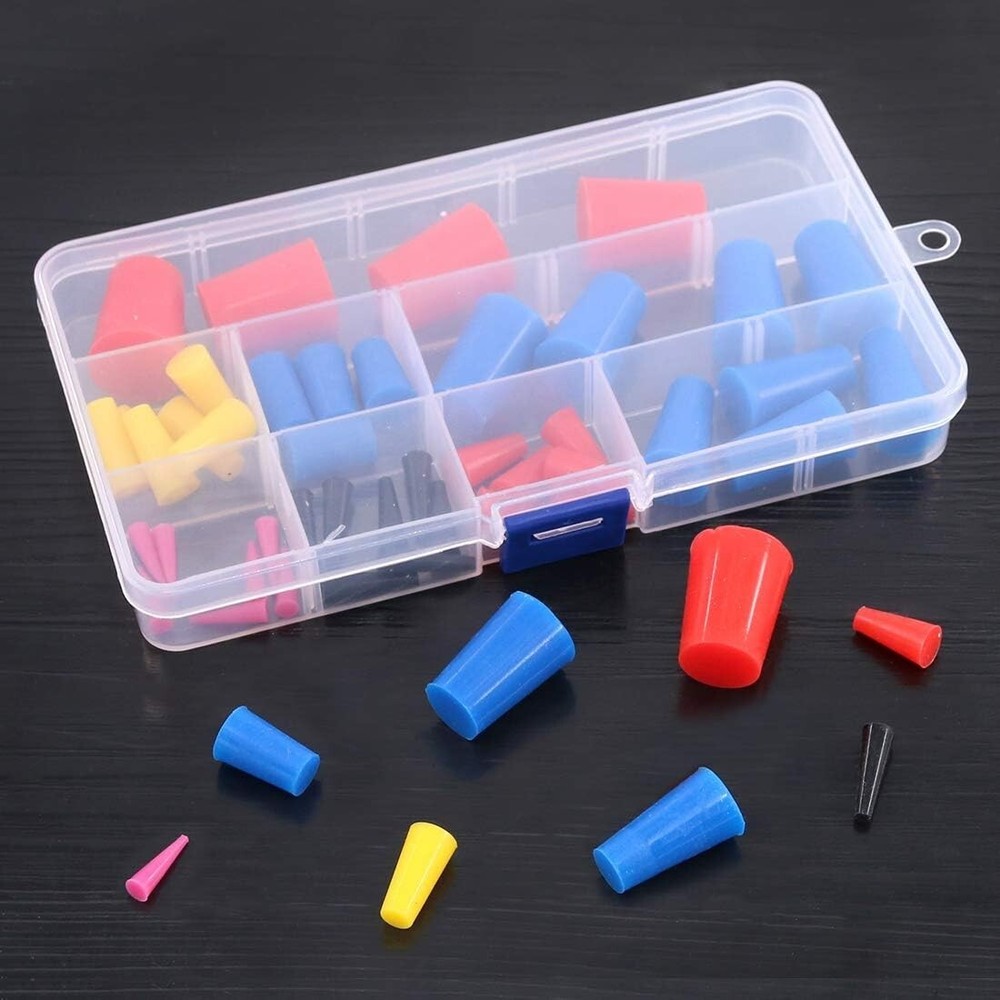Assorted 50Pcs Eco-Friendly Silicone Plugs - Perfect for Powder Coating & More