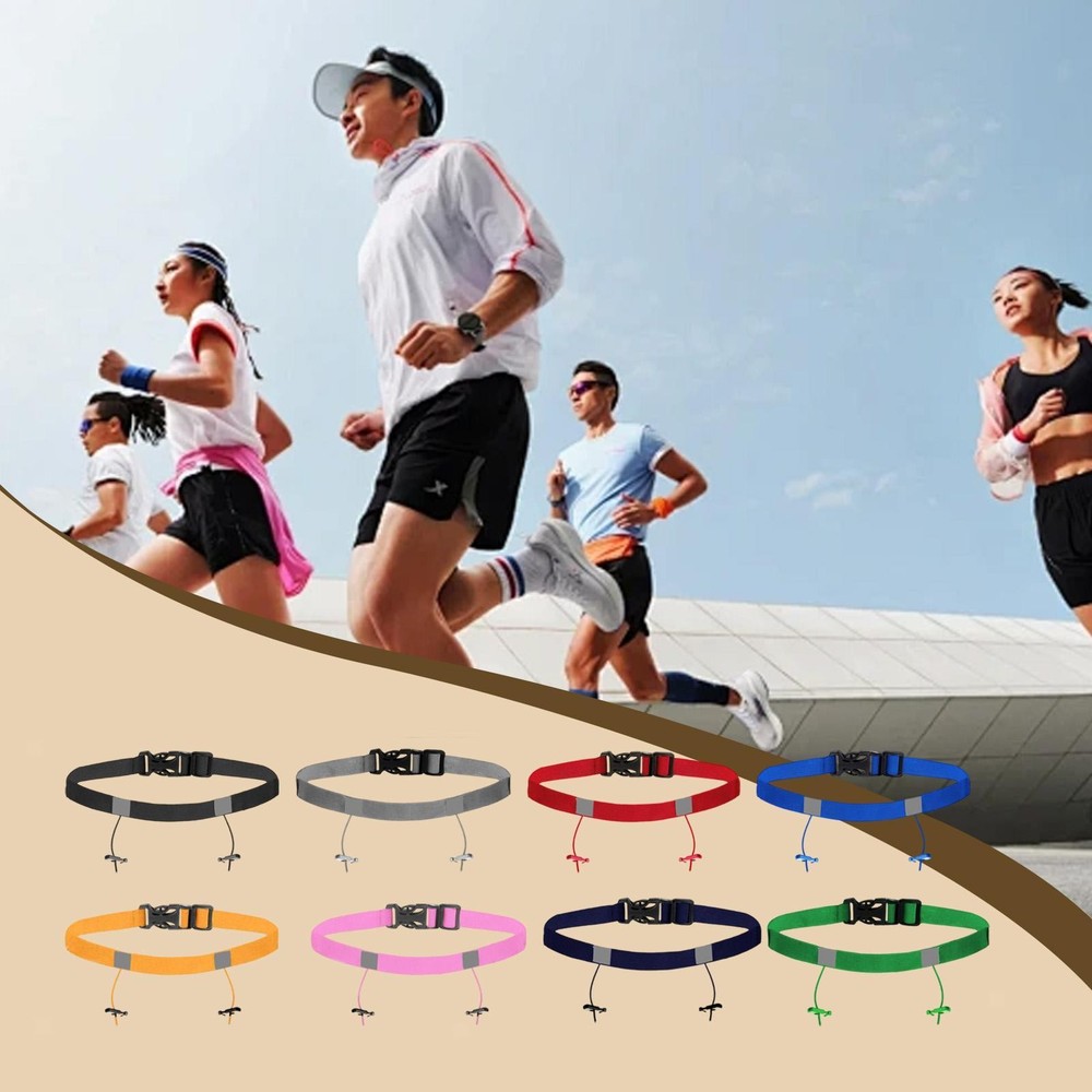 Triathlon Race Number Belt Versatile Essential Easy to Install Accessory Elastic