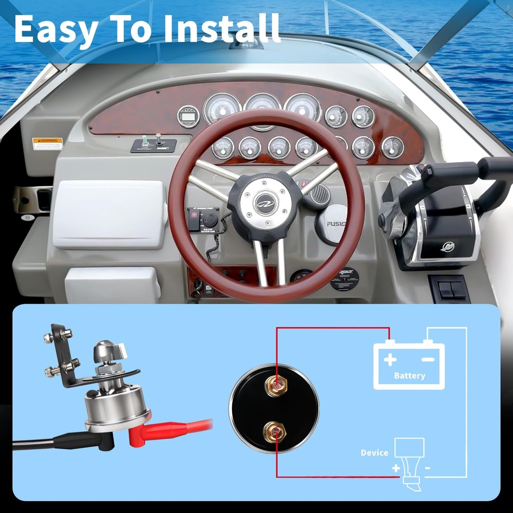 Battery Switch with Mounting Bracket and Cable, Cable