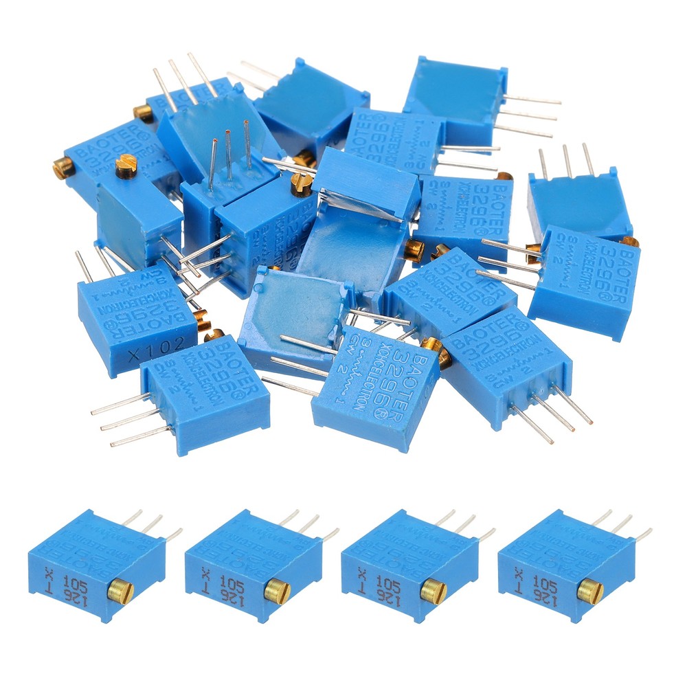 20Pcs 1M Ohm Multiturn Trimmer Potentiometer 3296X Side Adjust Resistor