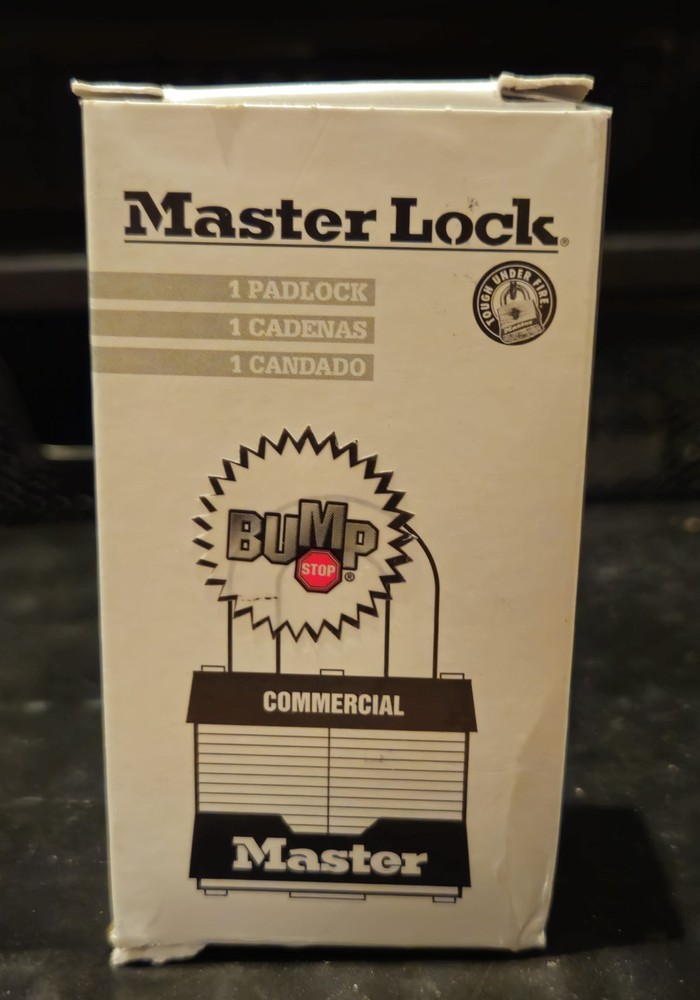 Master Lock Shackled Keyed Padlock Heavy Duty Gold Bump Stop Single 🔐