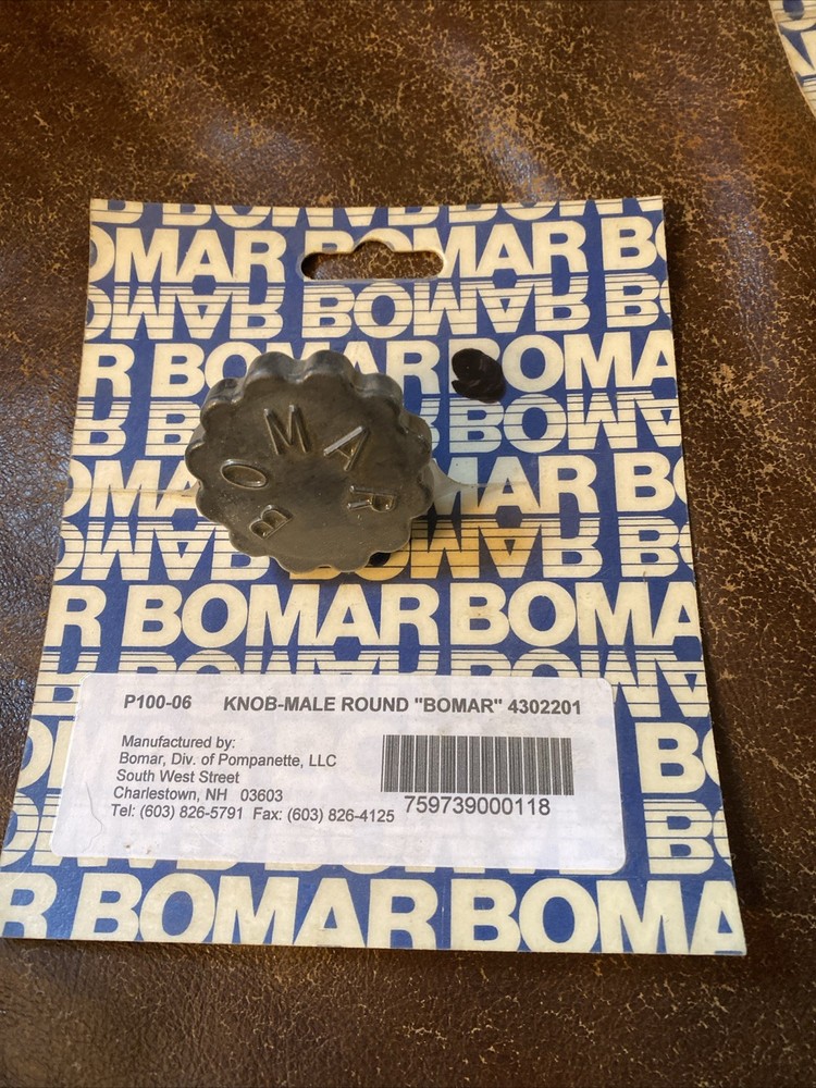Bomar Cast Hatch Male Knob, 5/16 P100-06 New