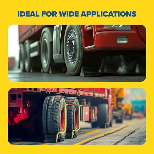 Industrial Extra Large Wheel Chock with Handle - Heavy With Handle (1pack)