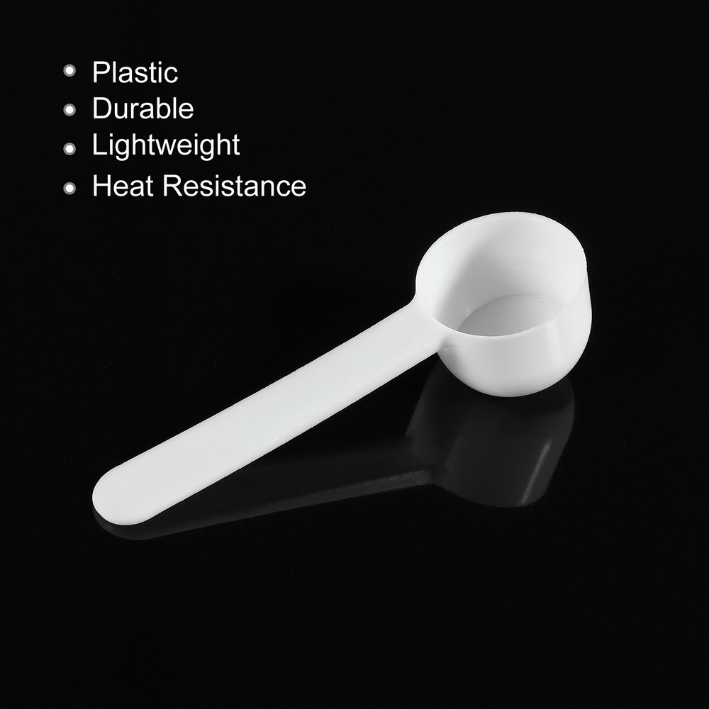15Pack Micro Spoons 5 Gram Measuring Scoop Plastic Flat Bottom Mini Spoon