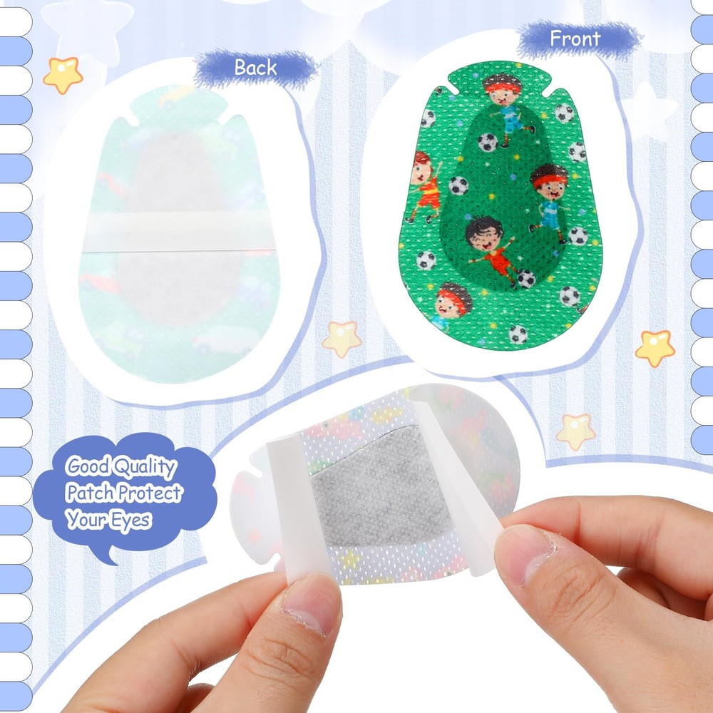 Adhesive Eye Patches, 20 Styles Breathable Eye Patch Light Blocking, 3x2" 200Pc