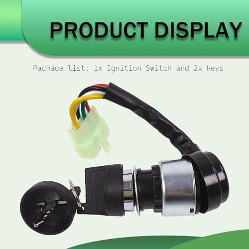 5 Pin Ignition Key Switch with 5 Wire Replacement for Go Kart Dune Buggy ATV