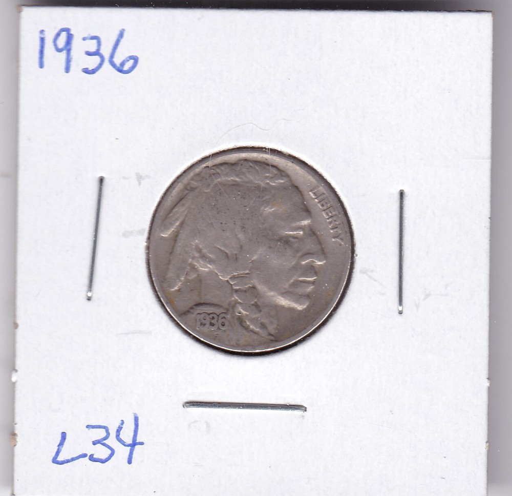 1936 Buffalo Nickel L34