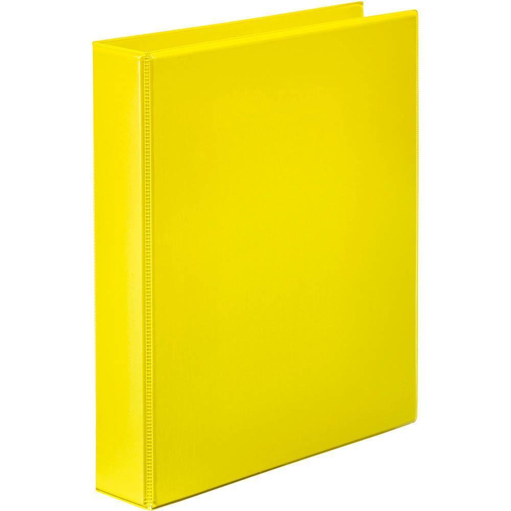 NEW Marbig Clearview Insert Ring Binder Folder 2D 25mm A4 Yellow Box 20