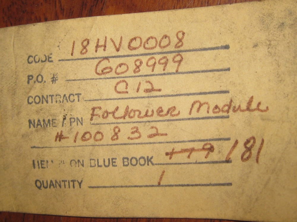 PARAMETRICS MODULE FOLLOWER SOLIDS PART #100832