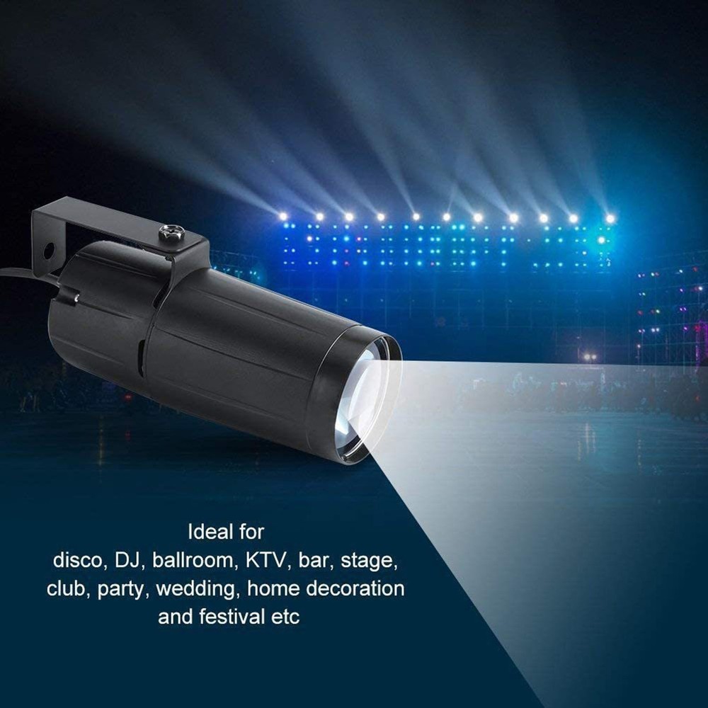 LED Stage Spot Light 3W White With Adjustable Bracket For Disco