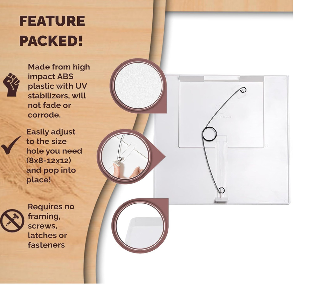 2 Pack Morvat 8x8 Adjustable Spring Access Panel for Drywall & Ceiling