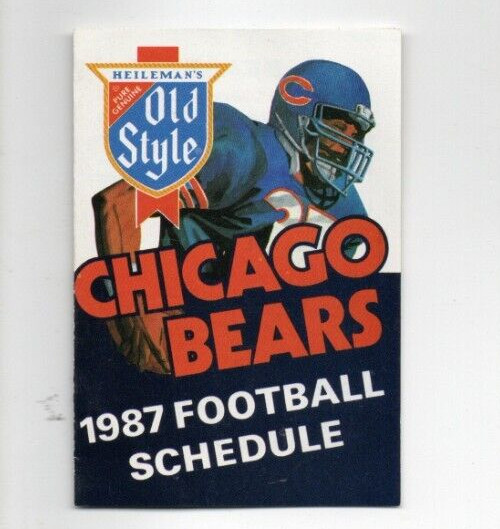 1989 Chicago Bears Schedule - Old Style