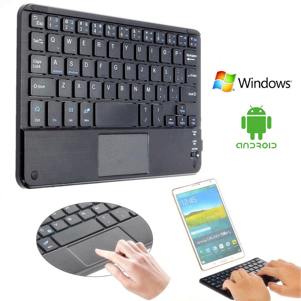 Upgrade Wireless Bluetooth Keyboard With Mouse Touchpad For Android/IOS Tablet