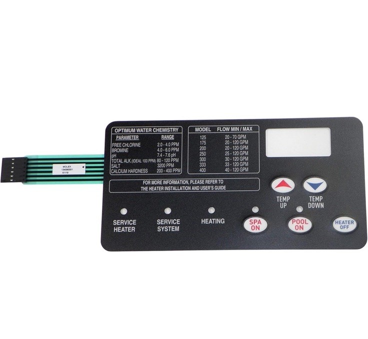 Pentair 472610Z Switch Membrane Keypad Replacement MasterTemp Pool Spa Heater