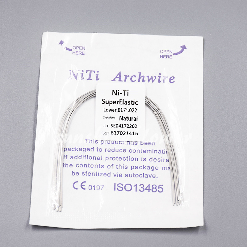 10 Packs Dental Super Elastic Niti Arch Wire Rectangular Arch Wire Ovoid/Natural