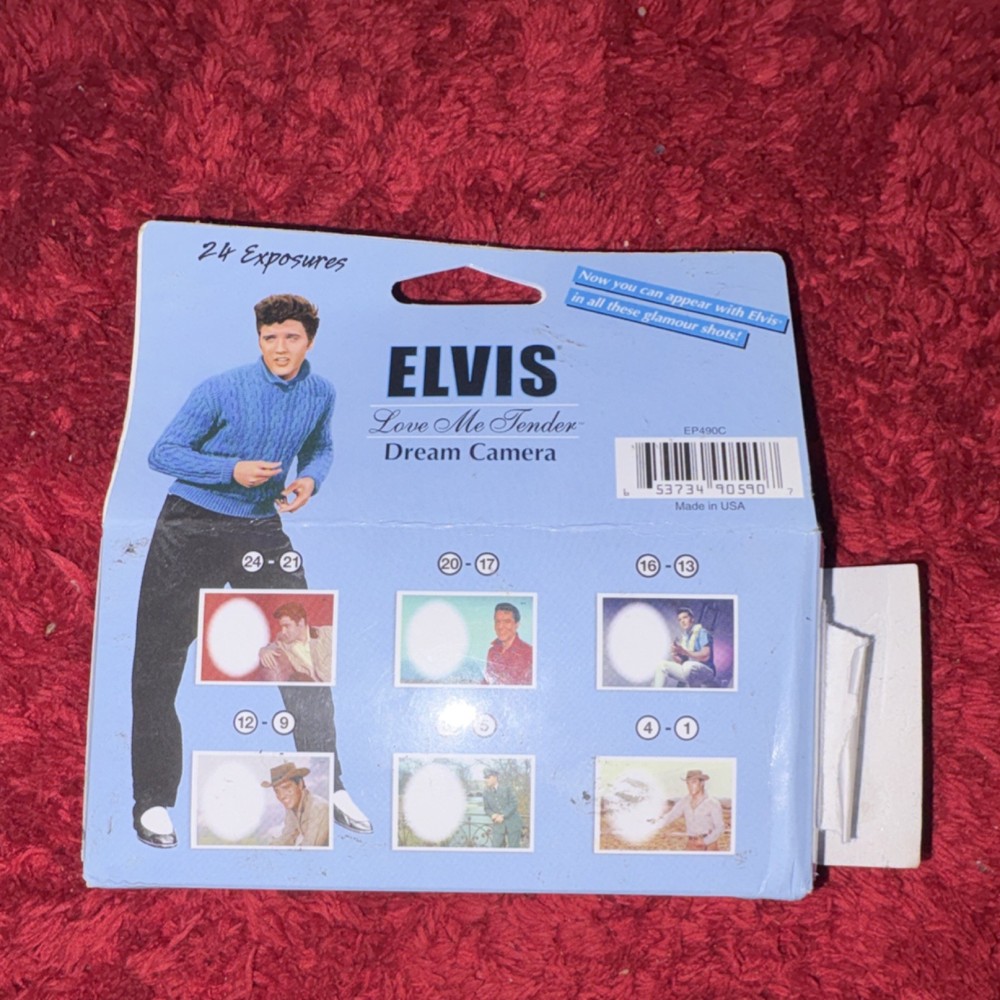 Elvis Love Me Tender Dream Camera Single-use Flash Camera Black Blue