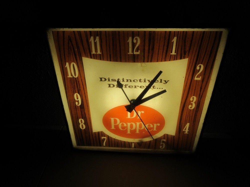 Vintage Dr. Pepper Distinctively Different Wall Clock