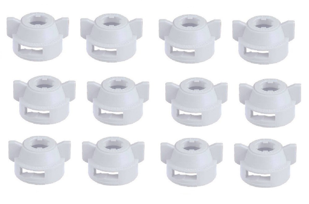 Pack of 12 - Quick TeeJet White Nylon Cap For Flat Fan Spray Tips w/ 2 Patterns