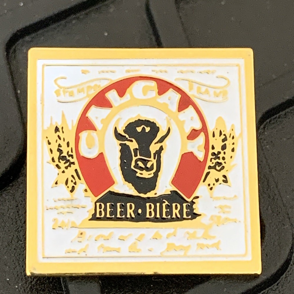 Calgary Beer Lapel Pin Back Button 1”
