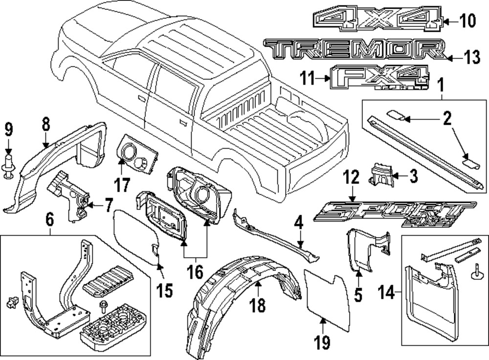 Genuine Ford Upper Molding PC3Z-99291A41-BA