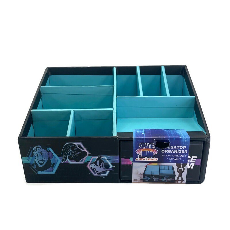 Edgeucational Publishing | Space Jam 2 Teal Desktop Organizer 8 Compartments
