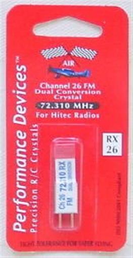 Hitec 72Mhz FM Dual conversion Receiver Crystal (CH 26)