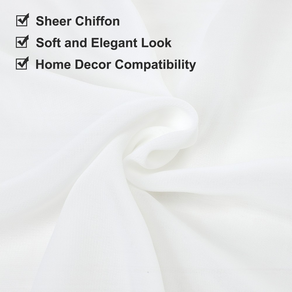White Chiffon Table Runner 27.5" x 118" Romantic Table Runner