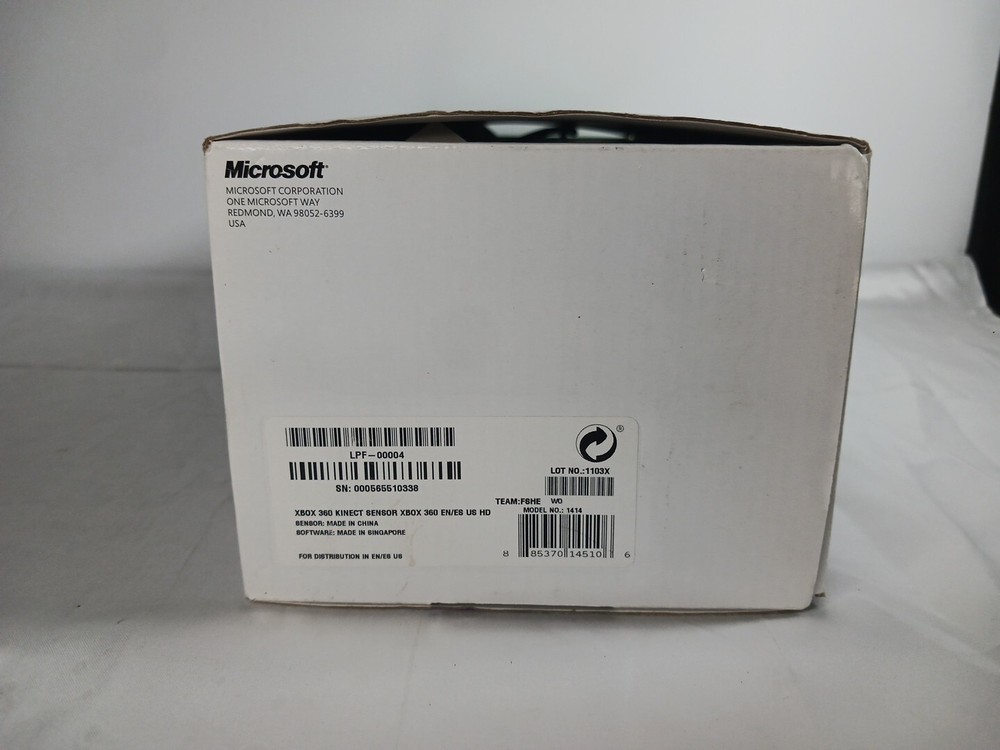 XBOX 360 KINECT Sensor Microsoft Open Box Game Not Included