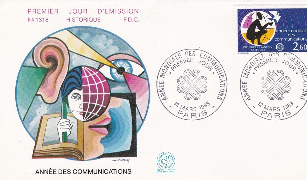 France 1983 FDC Year World Communications yt