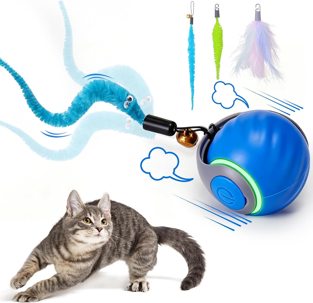Interactive Cat Toy Ball - Automatic Interactive Cat Toys for Indoor Cats with 3
