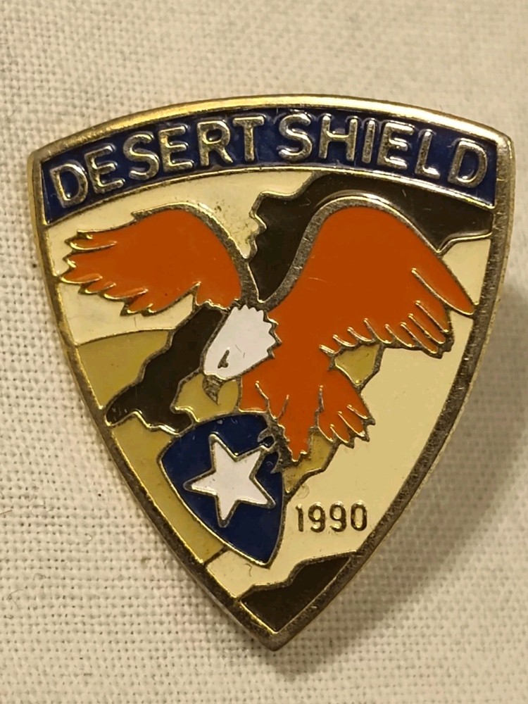 Vintage Operation Desert Shield Lapel Pin 1990