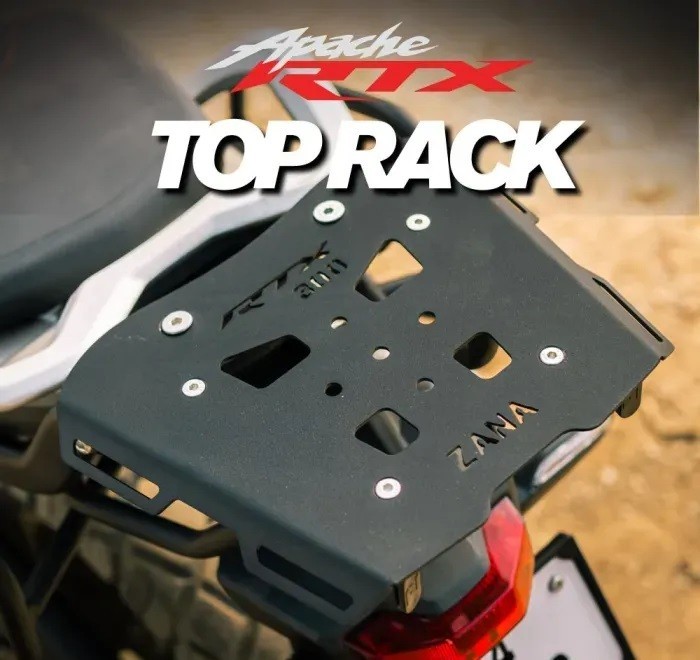 Top Rack With Plate (Black) Fit for TVS APACHE RTX 300