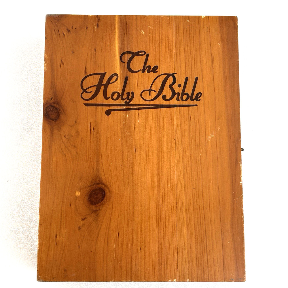 Cedar Holy Bible Lockable Box Presented by Teamsters Local Keepsake Stash Box