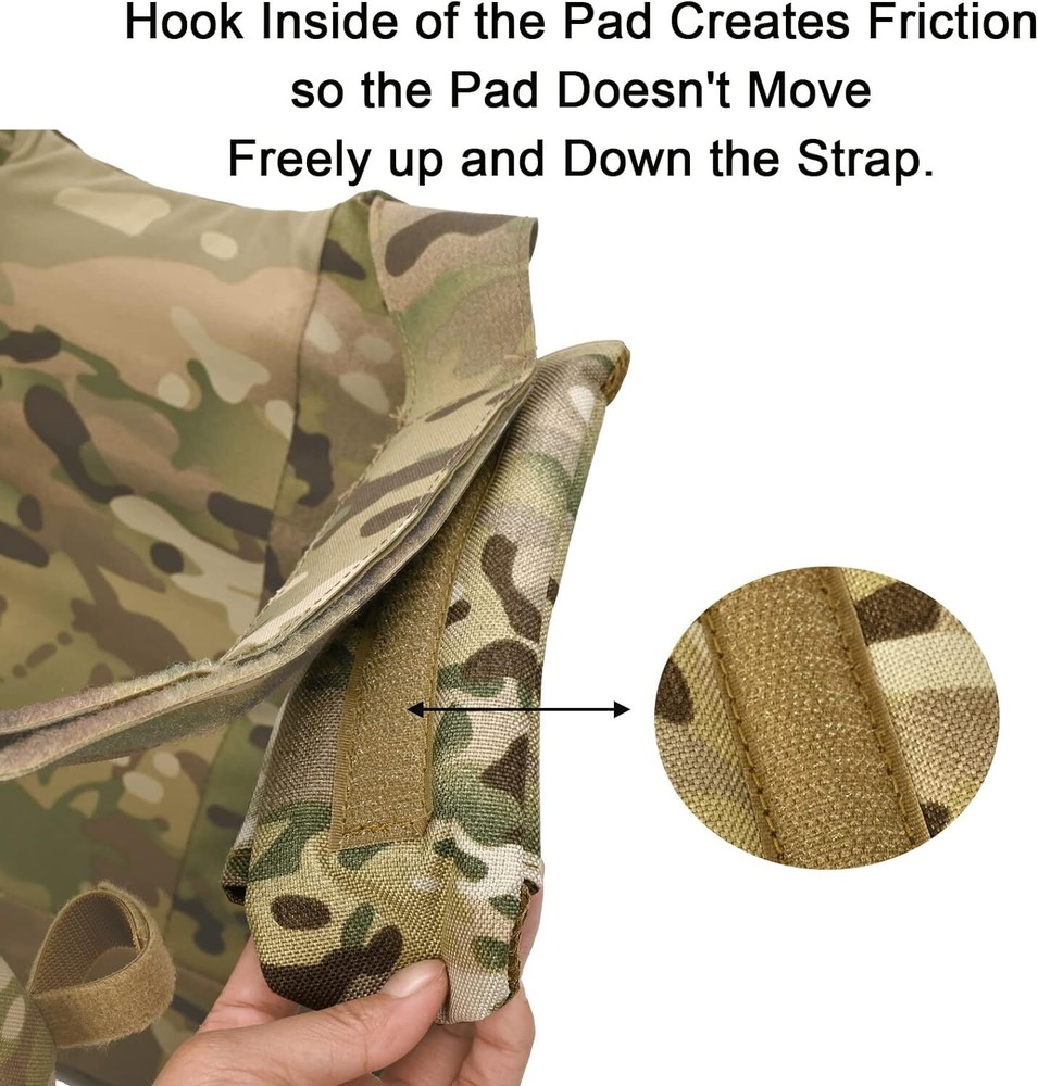 2x Camouflage Shoulder Strap Pad Vest Shoulder Backpack Strap Pads Fit 2''