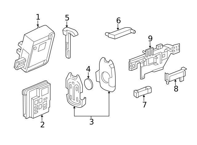 Genuine GM Ignition Lock Key Transmitter Antenna 13580789