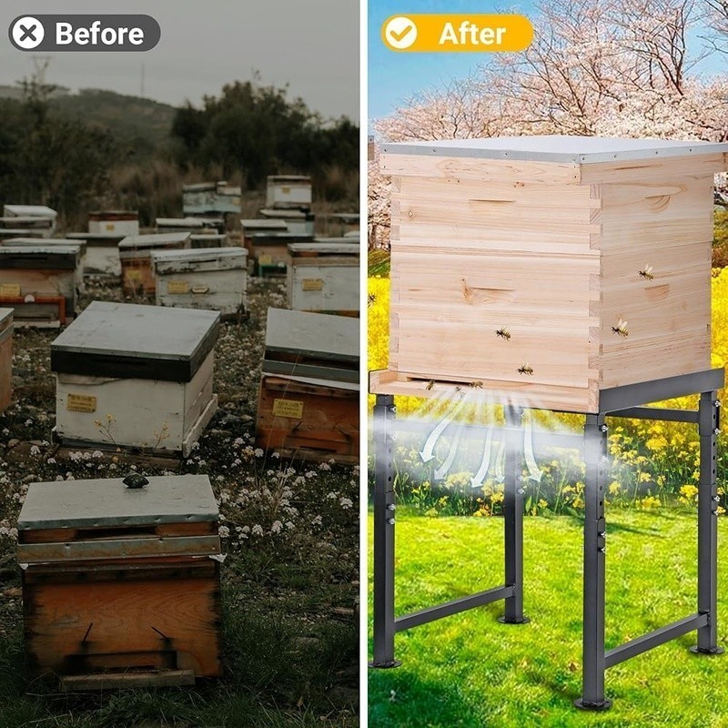 Durable Adjustable Metal Hive Stand Beekeeping Equipment Stable Structure New
