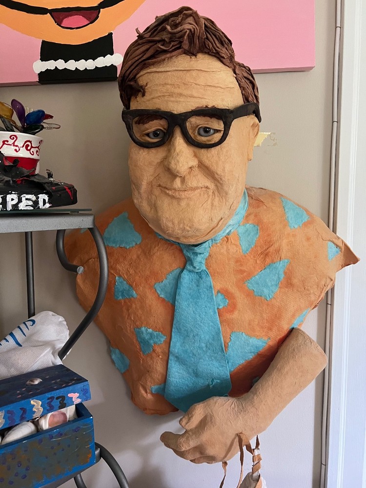 Ann Johnson Paper Mache Clock