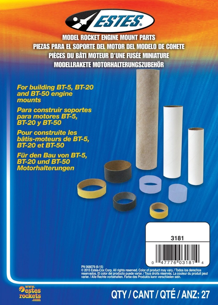 Estes Accessory Model Rocket Engine Mount Parts EST 3181