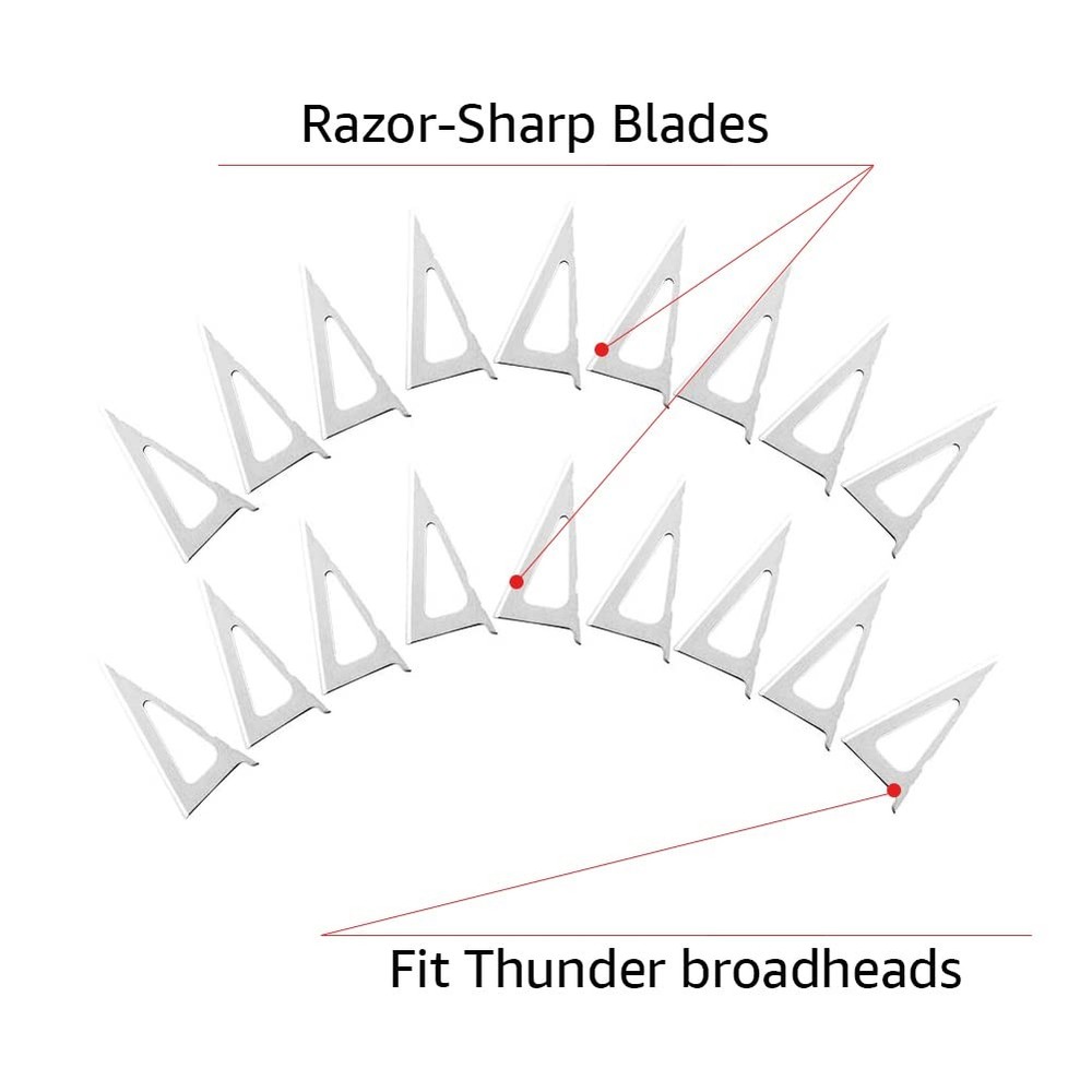 NAP Thunderhead Diamize Sharpened 18x Replacement Broadhead Blades 85/100/125gr